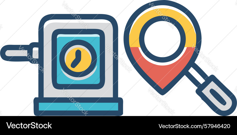 Fuel Station Locator Pointer Vector Image