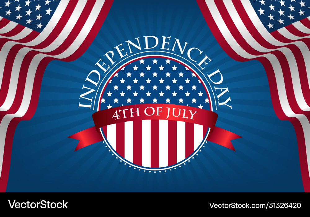 Greeting card happy independence day 4th july Greeting card happy independence day 4th july vector image