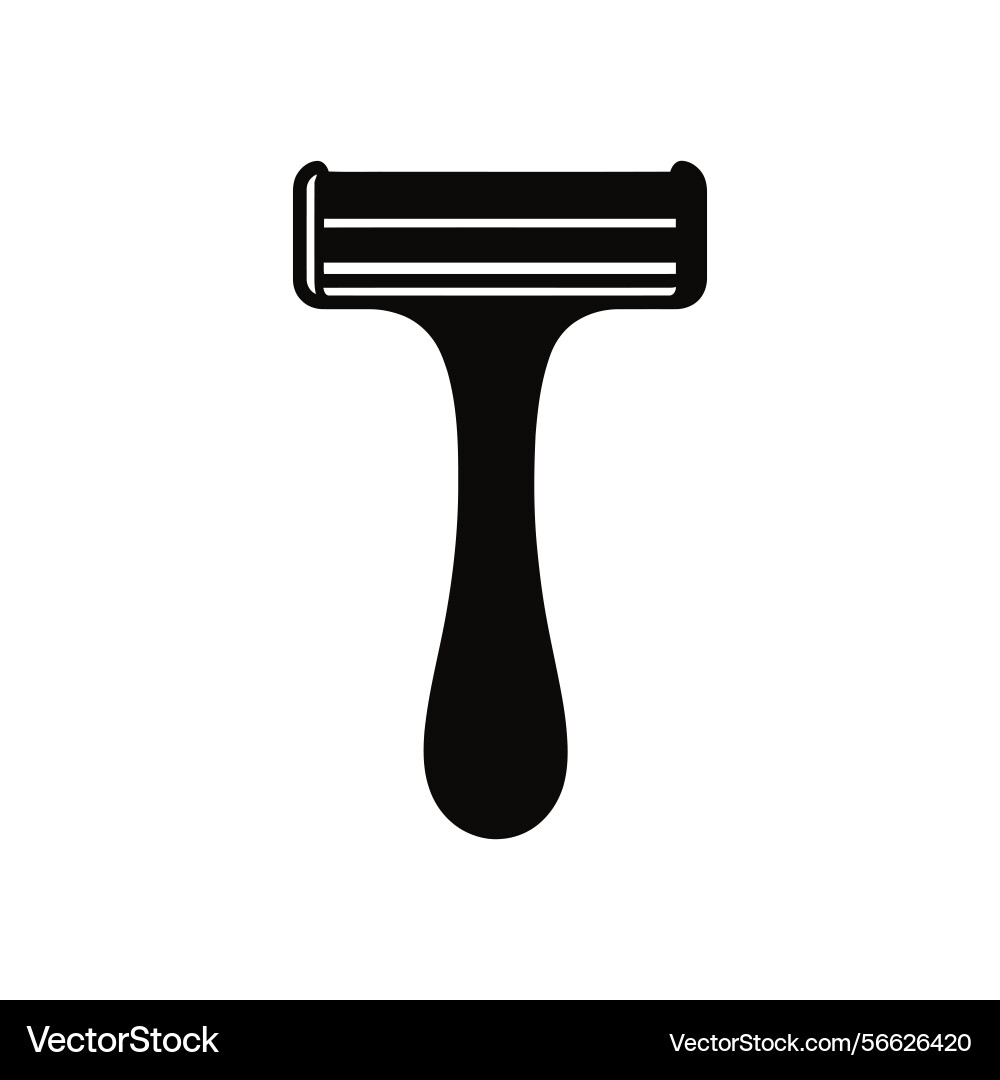 Minimalist razor icon with rounded handle Vector Image