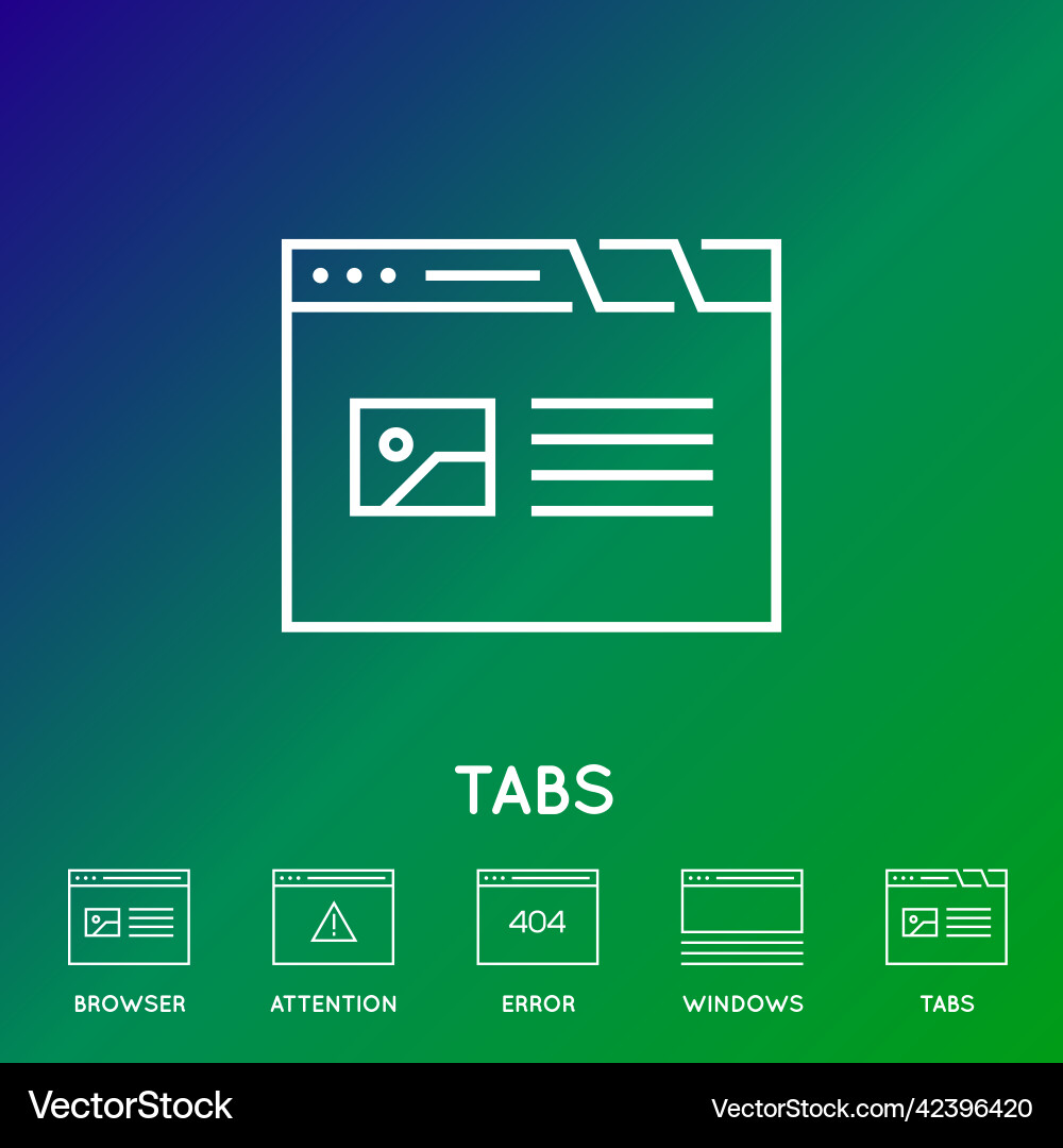 Set of minimal browser developing app and coding Set of minimal browser developing app and coding vector image