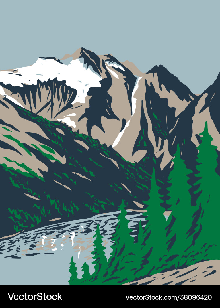 Summit mount triumph in cascade range located Summit mount triumph in cascade range located vector image