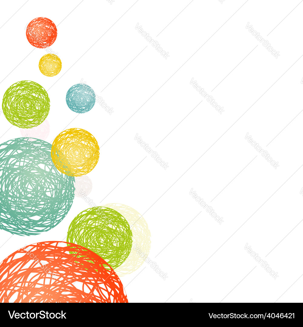 Abstract circles consisting of multicolored vector image