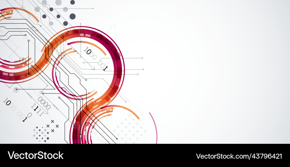 Abstract Circuit Board Technology Vector Image