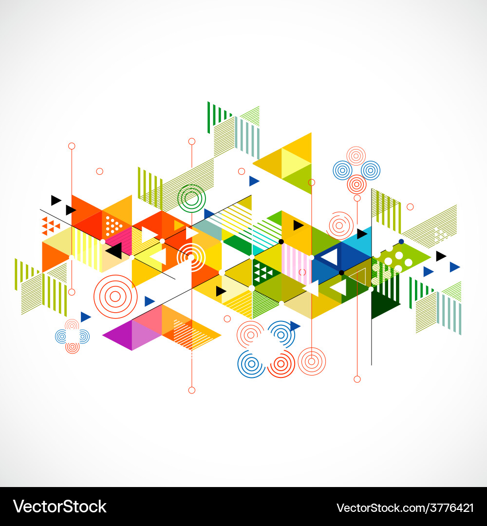 Abstract colorful and creative triangle background vector image
