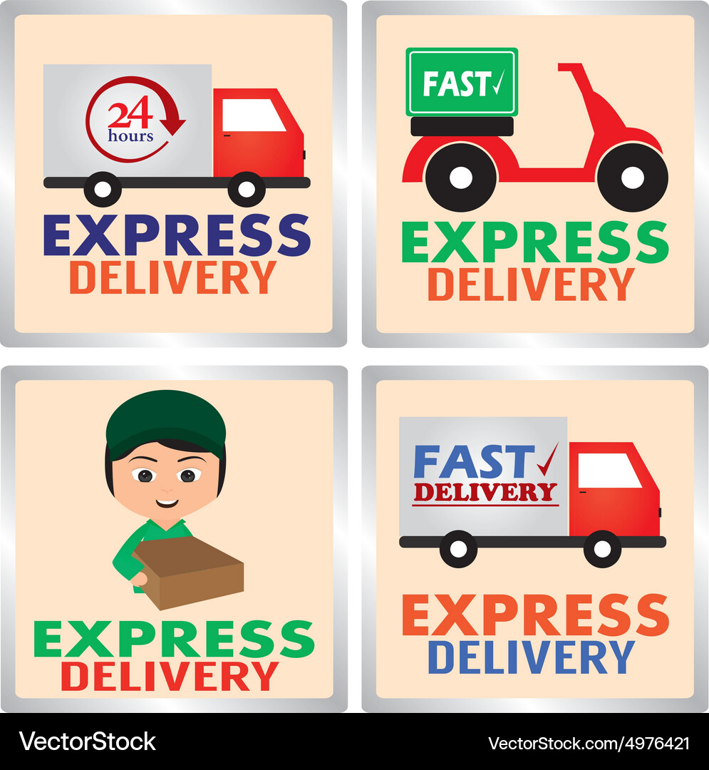 Abstract delivery objects on a white background Vector Image