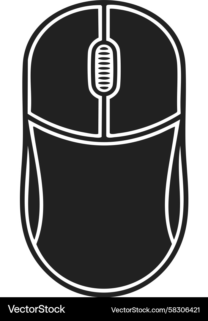 Computer mouse wireless input device ergonomic Vector Image