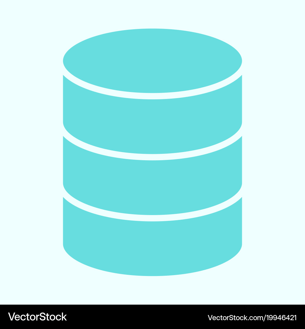 Database Icon - Simple Data Symbol vector image
