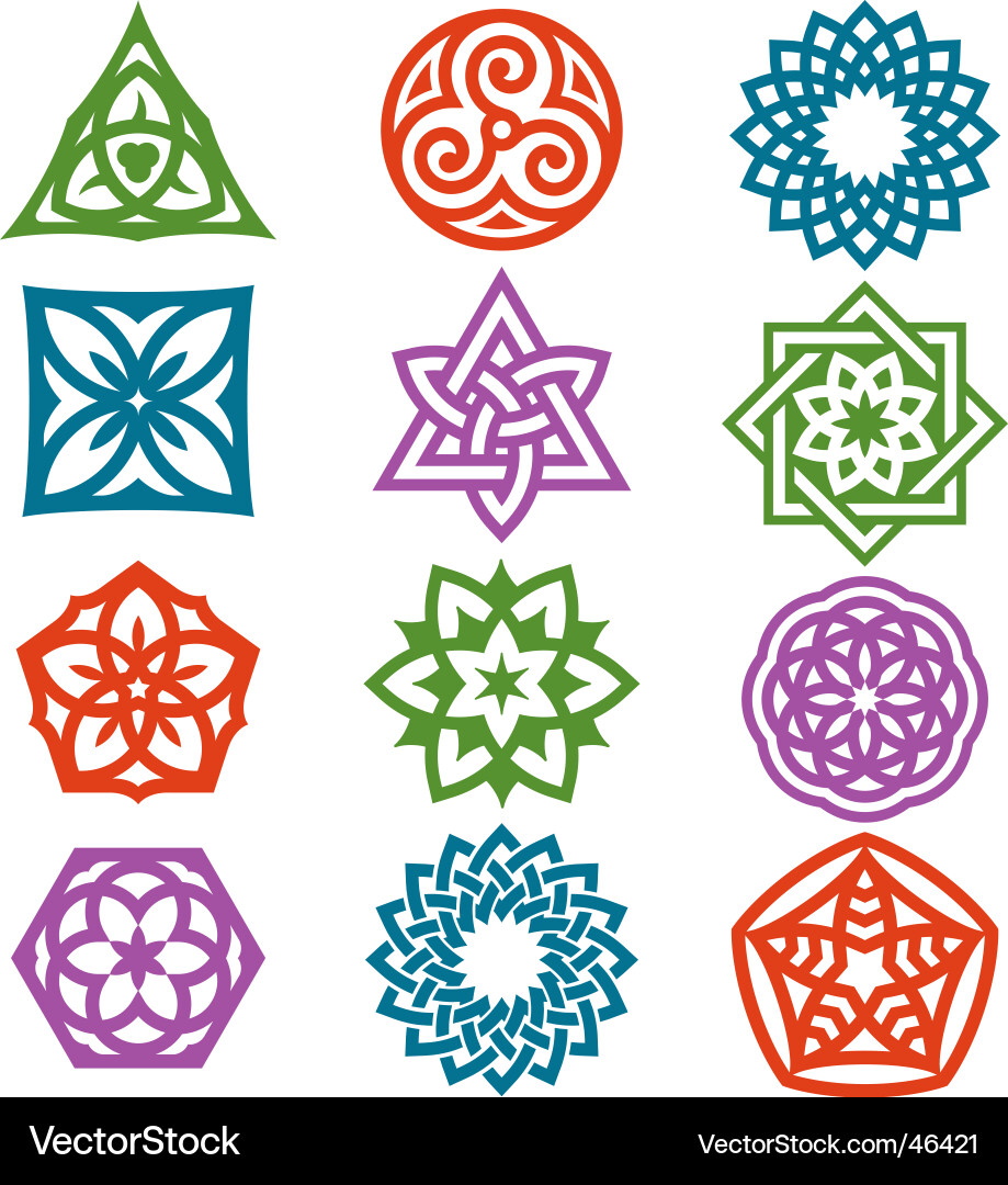 Geometric Pattern Elements vector image