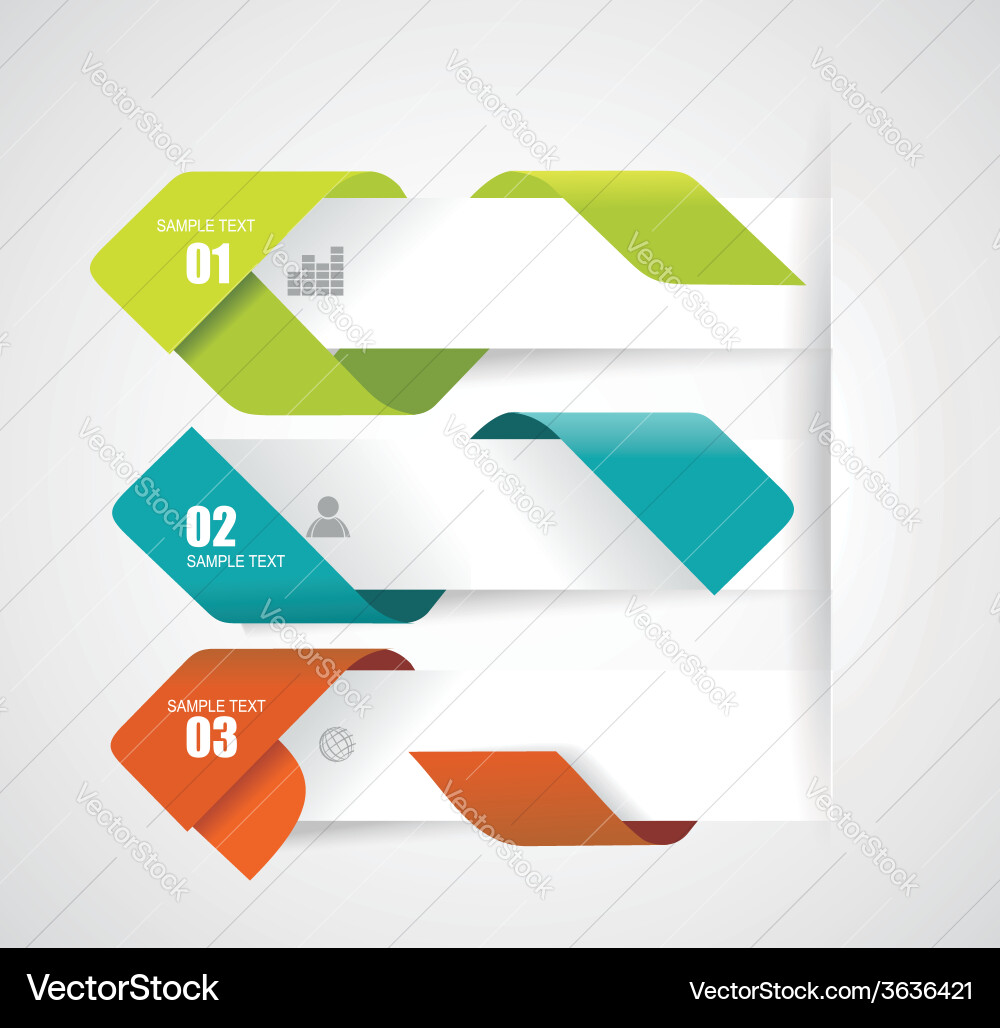 Progress Steps Layout - Paper Style vector image
