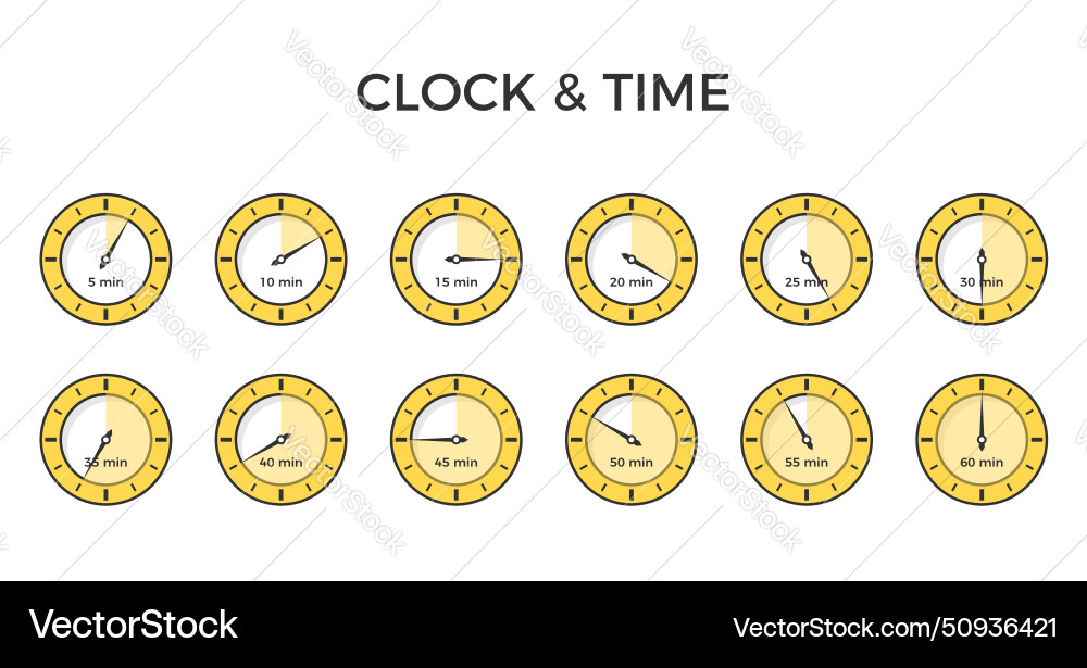 Time icons Royalty Free Vector Image - VectorStock