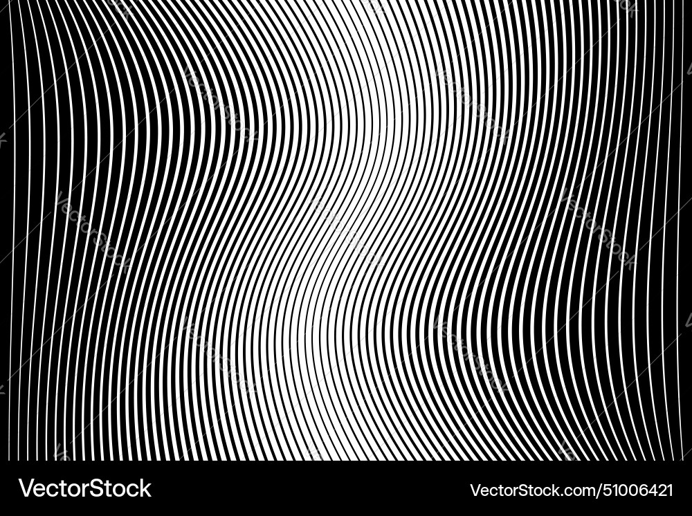 Wavy Halftone Lines Pattern Vector Image