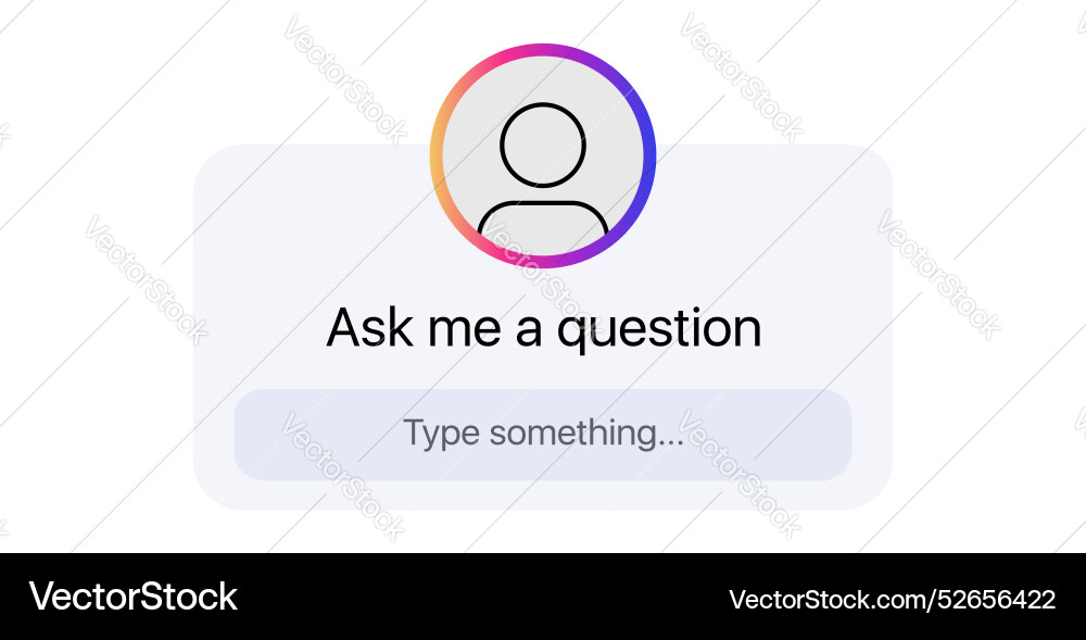 Ask me a question box Ask me a question box Vector Image