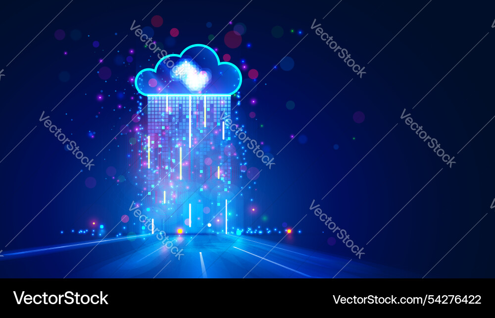 Cloud computing concept storage digital Cloud computing concept storage digital vector image