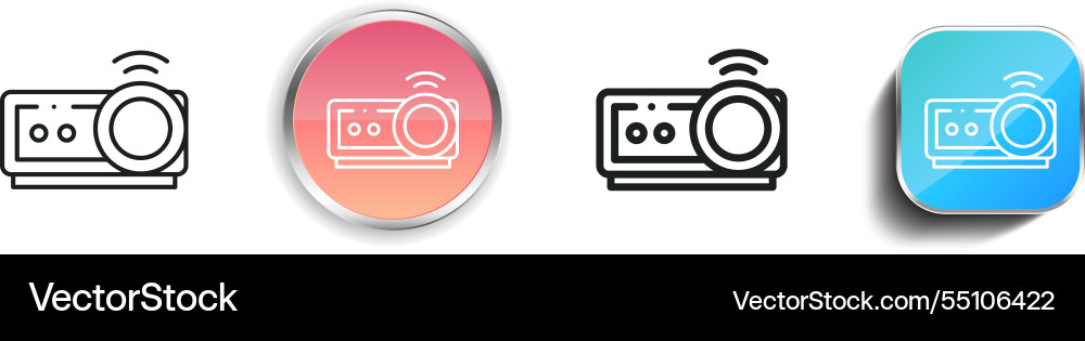 Image icon thin linear regular and button style vector image
