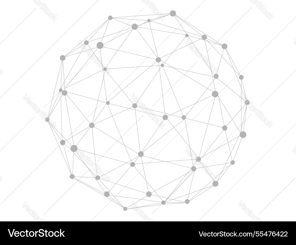Technology abstract shape dots connected by lines Technology abstract shape dots connected by lines vector image