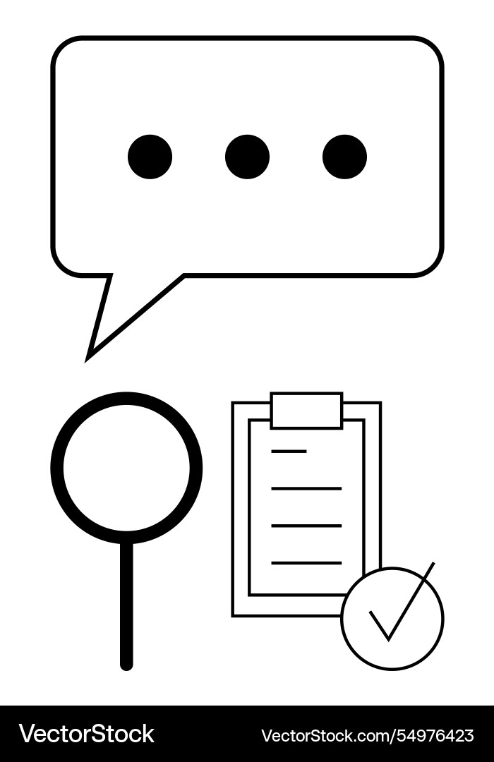 Communication analysis and task completion Communication analysis and task completion vector image
