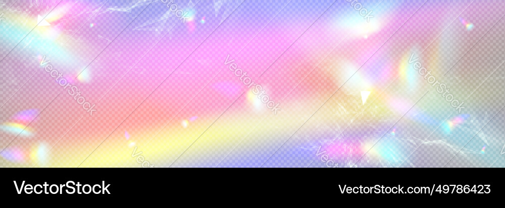 Iridescent flare background with overlay effect vector image