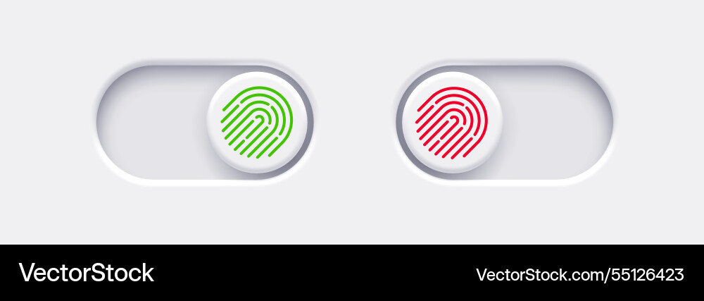 Lock and unlock toggle switch buttons Lock and unlock toggle switch buttons vector image