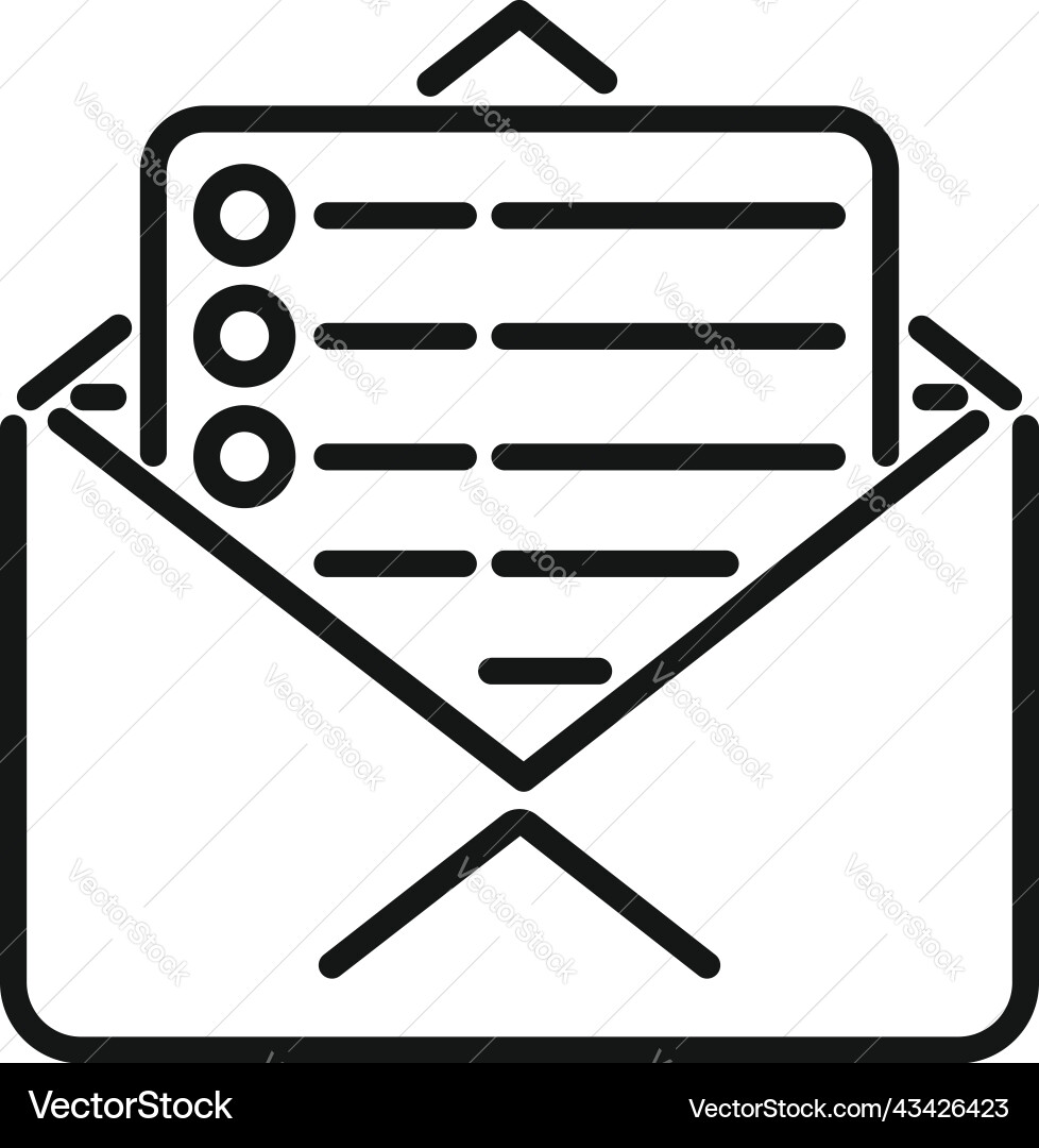 Mail database icon outline platform system Mail database icon outline platform system vector image
