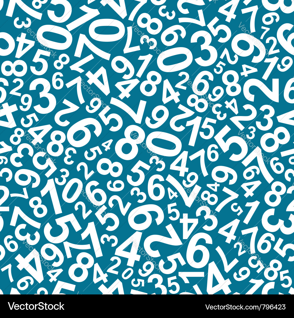 Number Seamless Pattern vector image