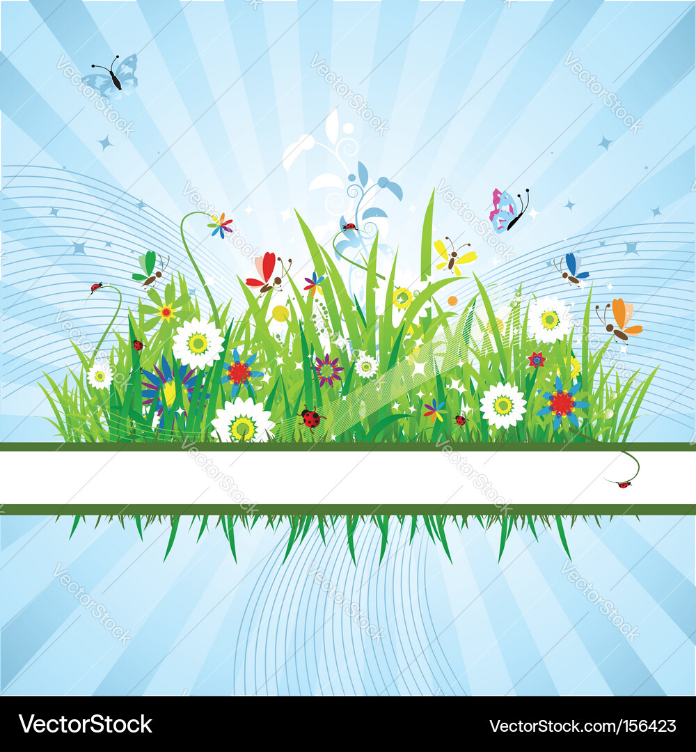Serene Meadow Landschaft Vektorbild