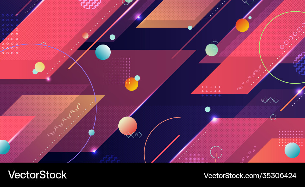 Abstract geometric pattern design colorful vector image