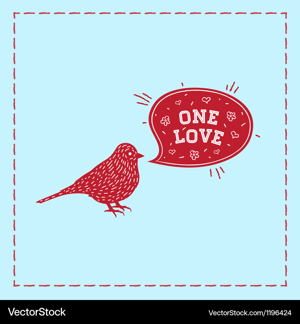 Birds one love Vector Image