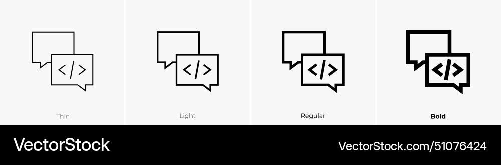 Chatbot icon thin light regular and bold style Vector Image