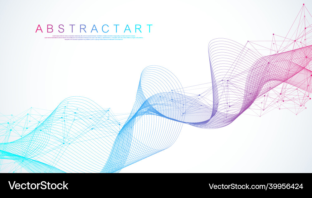 Connected Data Network Abstract vector image