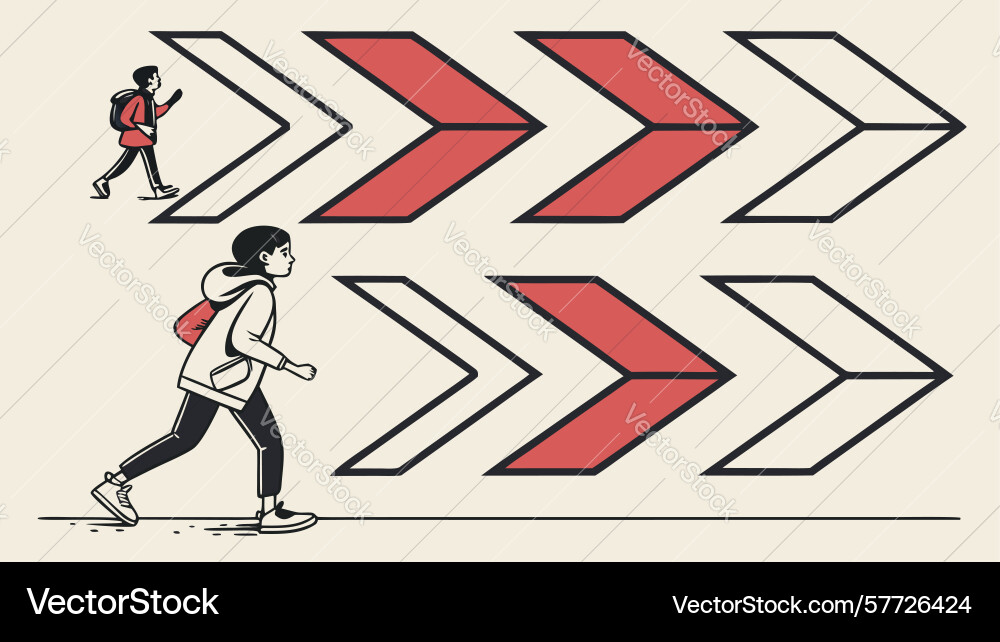 Dynamic arrow chevron pattern for motion and vector image