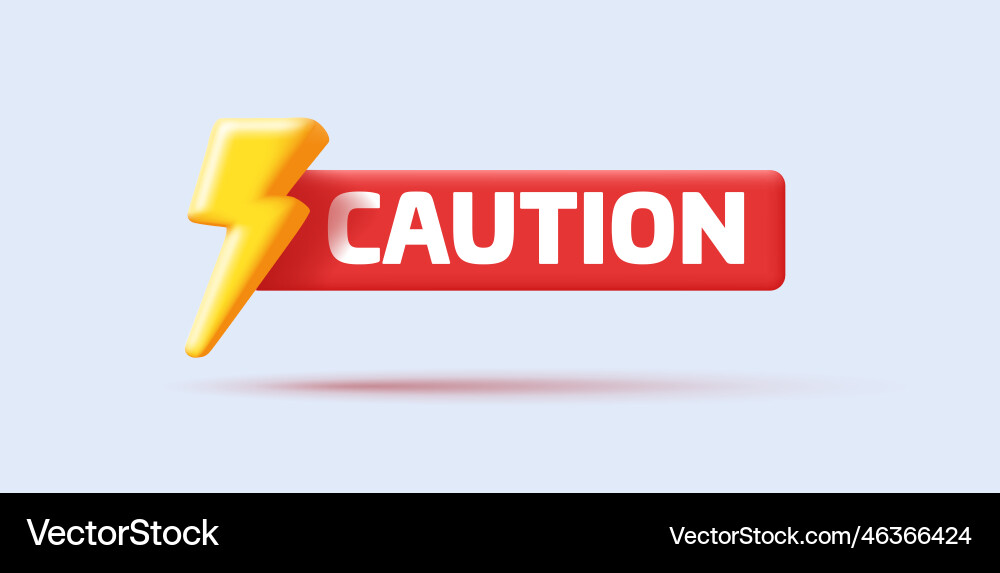 High Voltage Danger Sign - 3D Vector Image