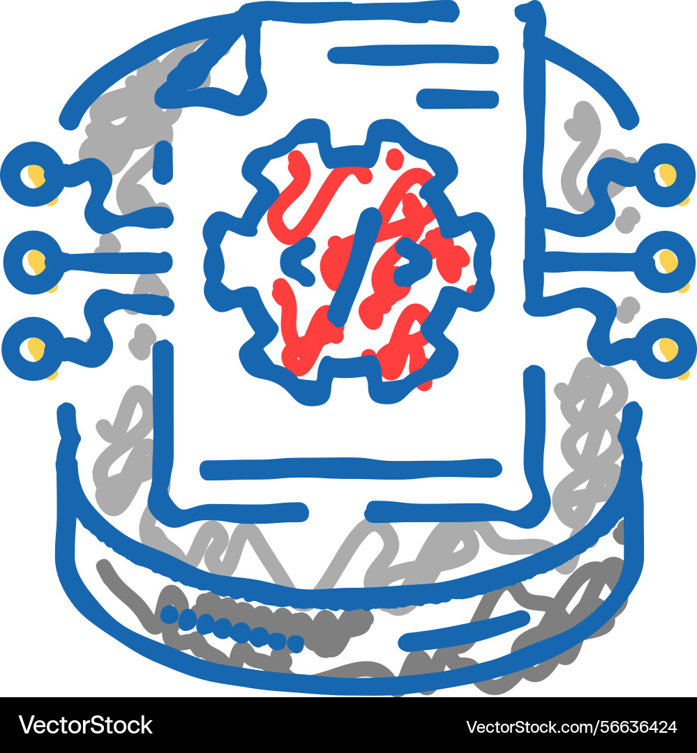 Schema development database icon doodle Schema development database icon doodle vector image