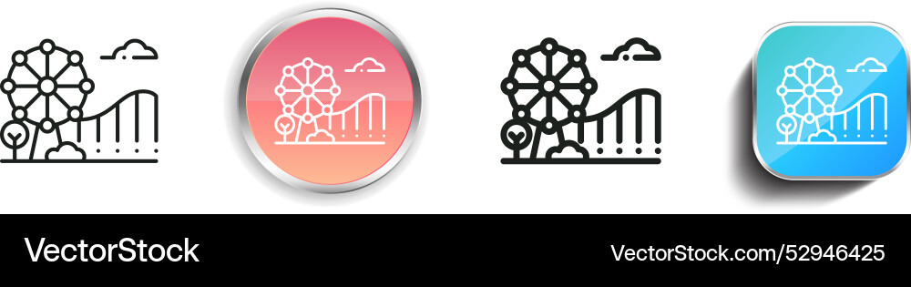 Coaster icon thin linear regular and button style vector image