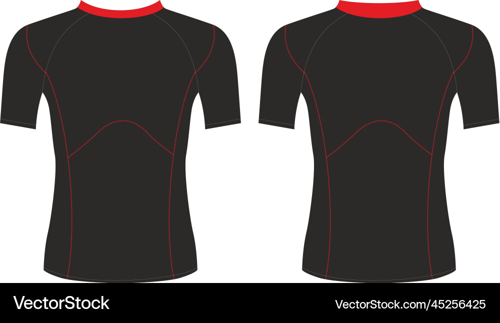 Compression rash guard design template Compression rash guard design template vector image