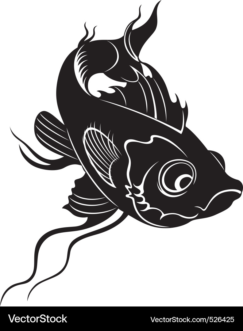 Elegant Koi Fish Artwork Vector Image