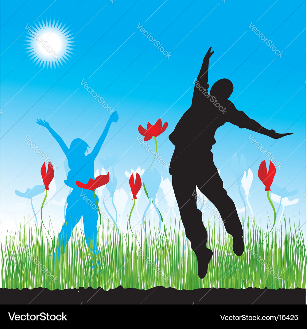 Joyful Spring Day Vector Image