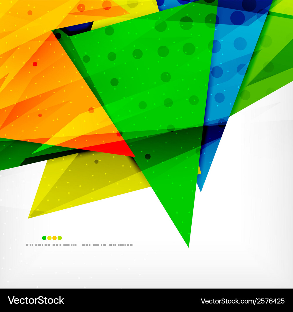 Modern 3d glossy overlapping triangles Vector Image