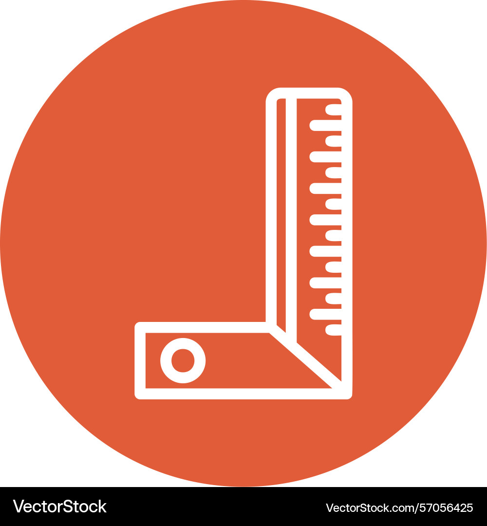Ruler line circle style icon design Vector Image