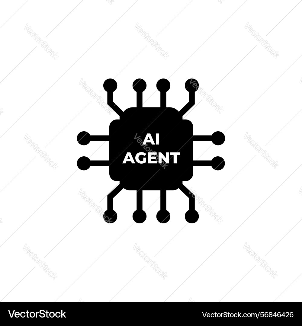 Ai agent microchip technology for smart system Ai agent microchip technology for smart system vector image