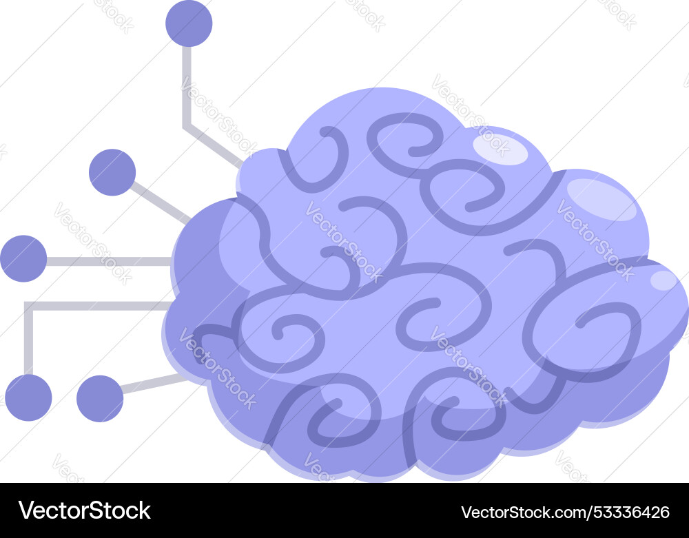 Ai artificial intelligence brain connecting data Ai artificial intelligence brain connecting data vector image