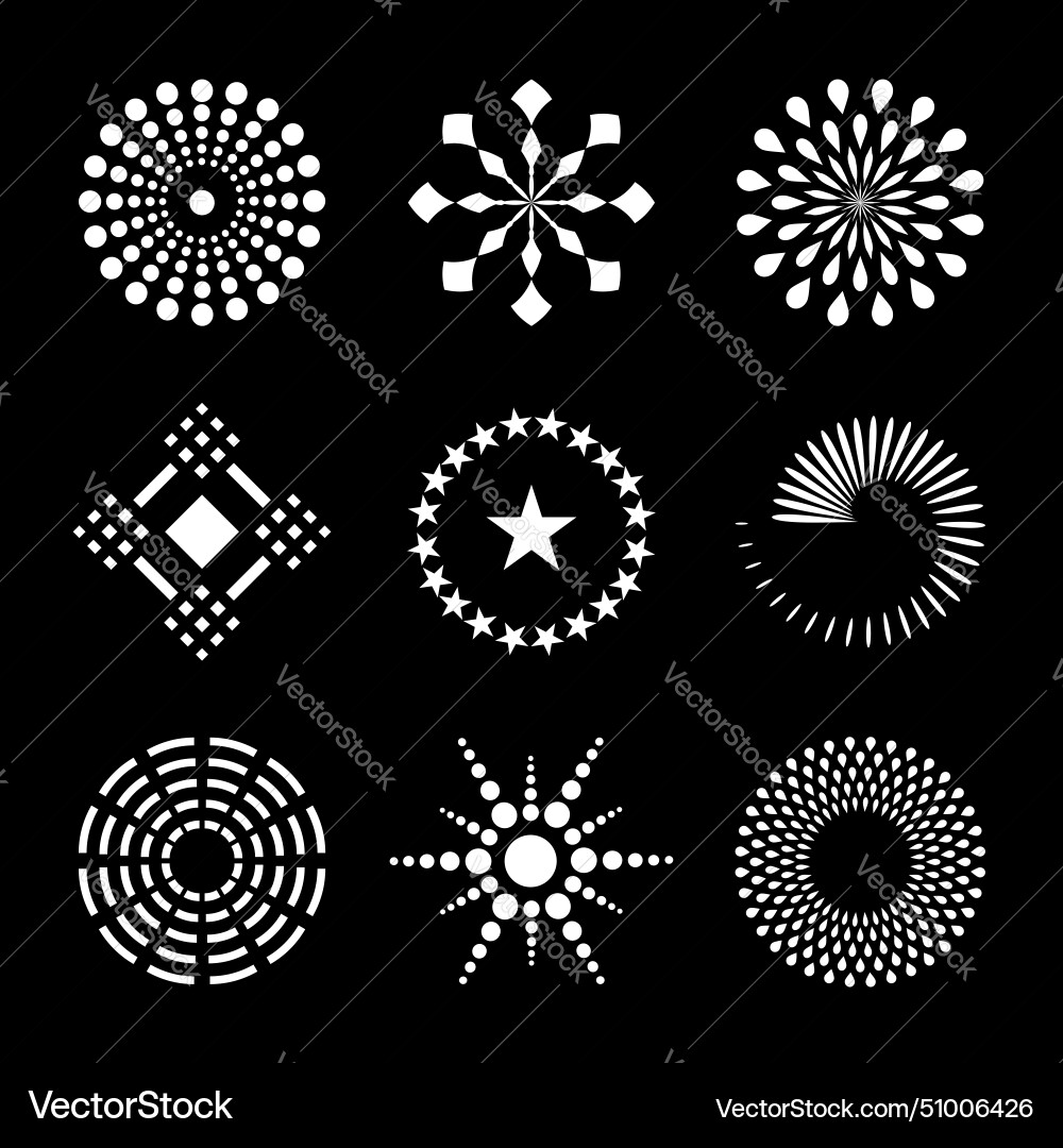 Design elements set vector image