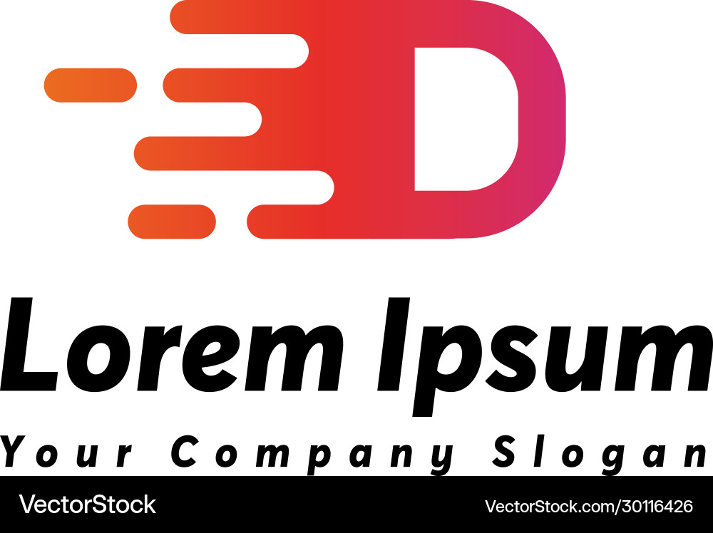 Fast letter d logo icon design Vector Image