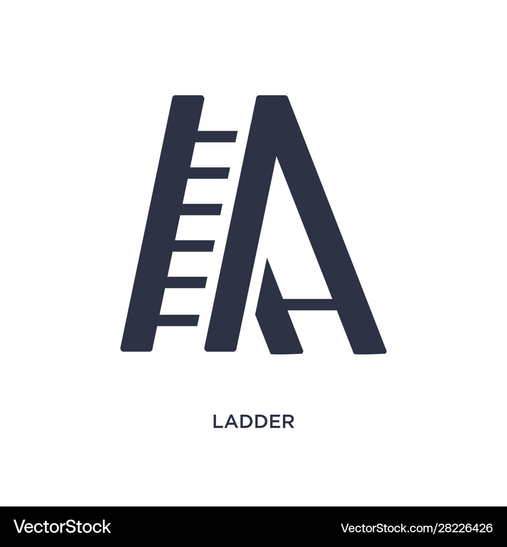 Ladder icon on white background simple element vector image