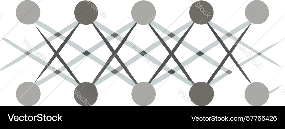 Minimalist interconnected dots network simple vector image