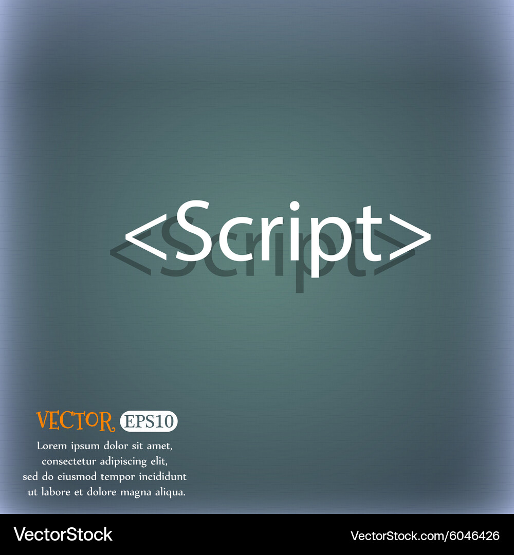 Script sign icon javascript code symbol Vector Image