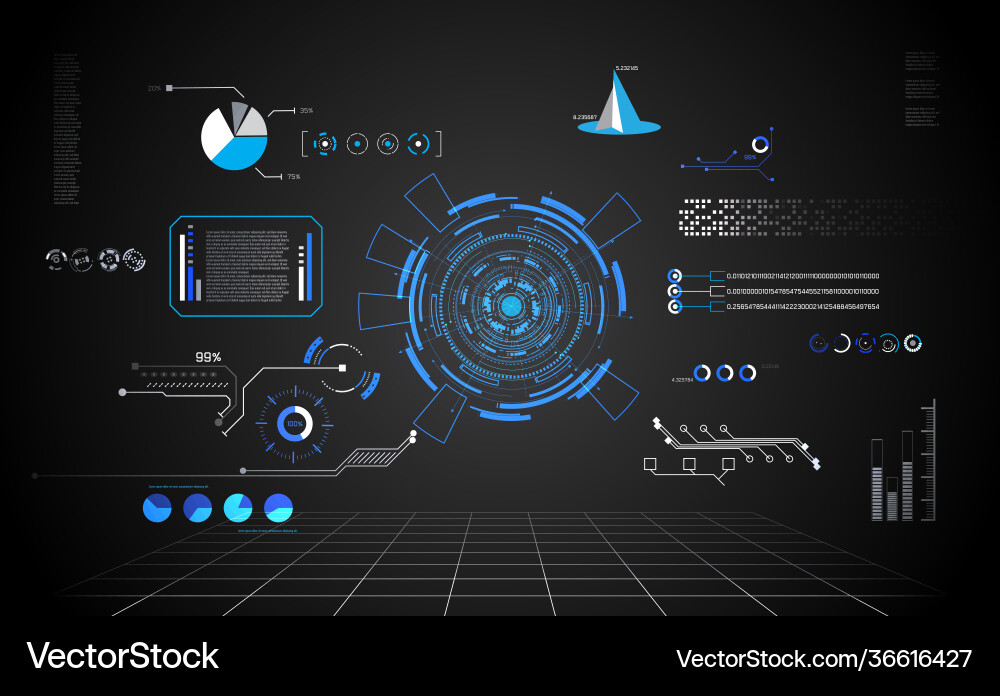 Abstract technology ui futuristic concept hud Abstract technology ui futuristic concept hud vector image