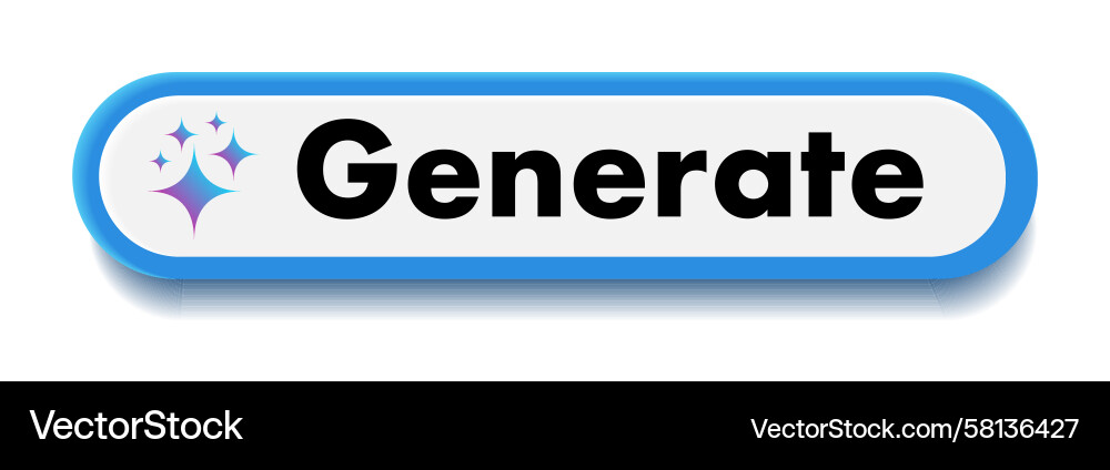 AI Button - Neumorphic Style Vector Image