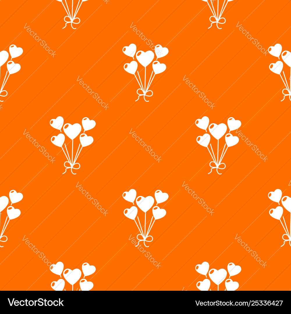 Balloon pattern orange Balloon pattern orange vector image