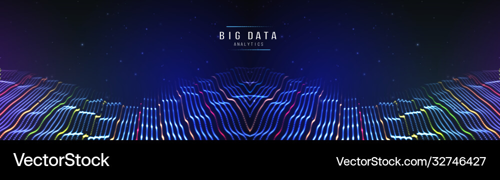 Big data visualization background 3d Big data visualization background 3d vector image