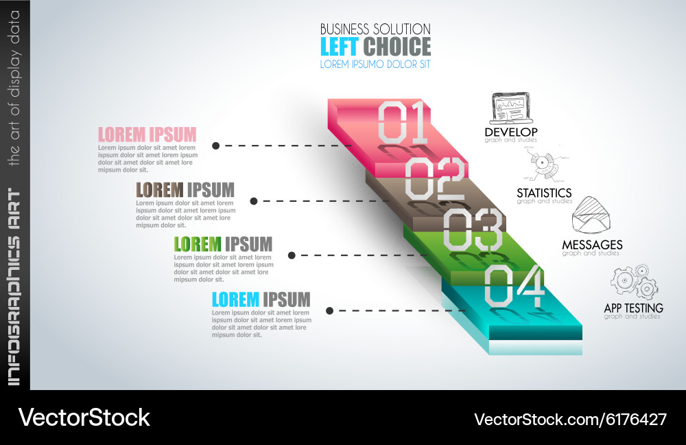 Clean infographic layout template for data Vector Image